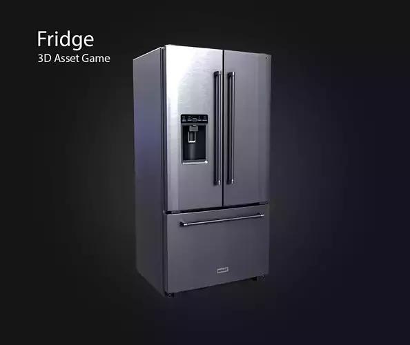 Fridge V2 Low-poly 3D model