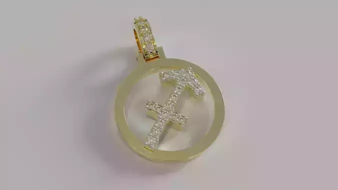 horoscope pendant 3D print model