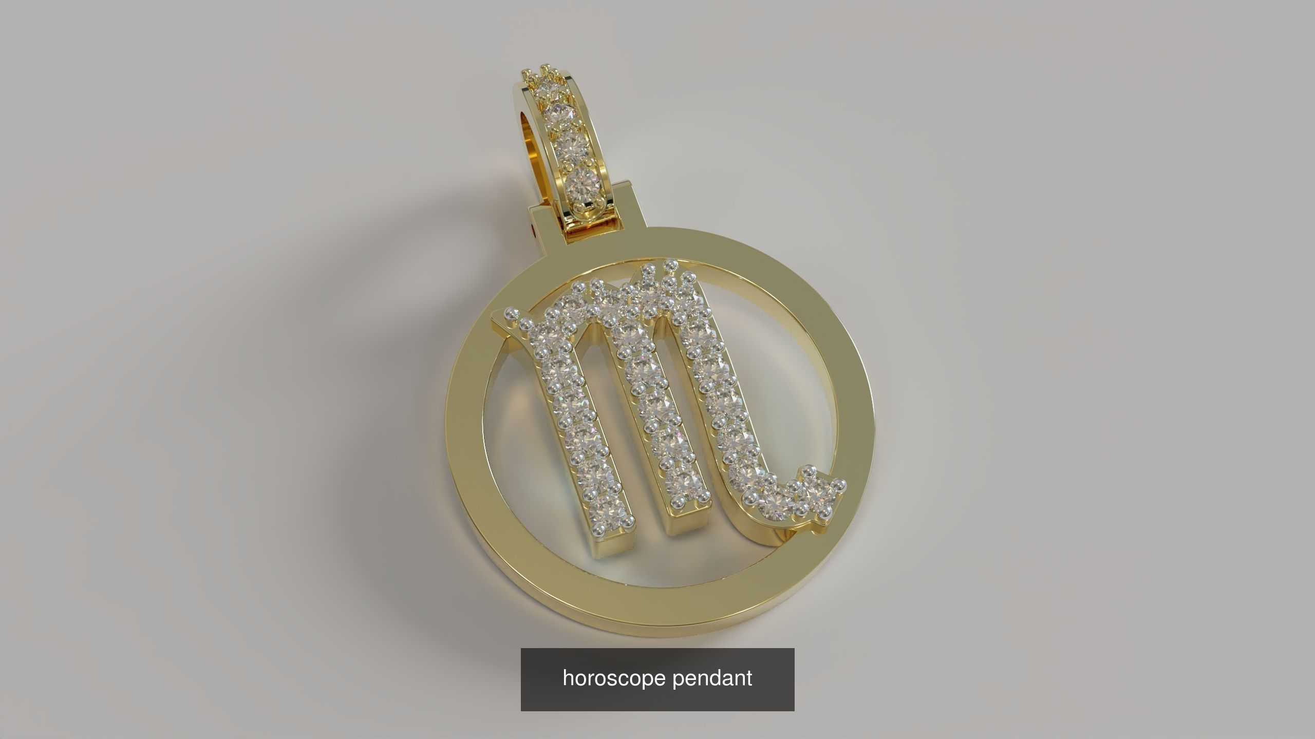 horoscope pendants 3D Model Collection_12