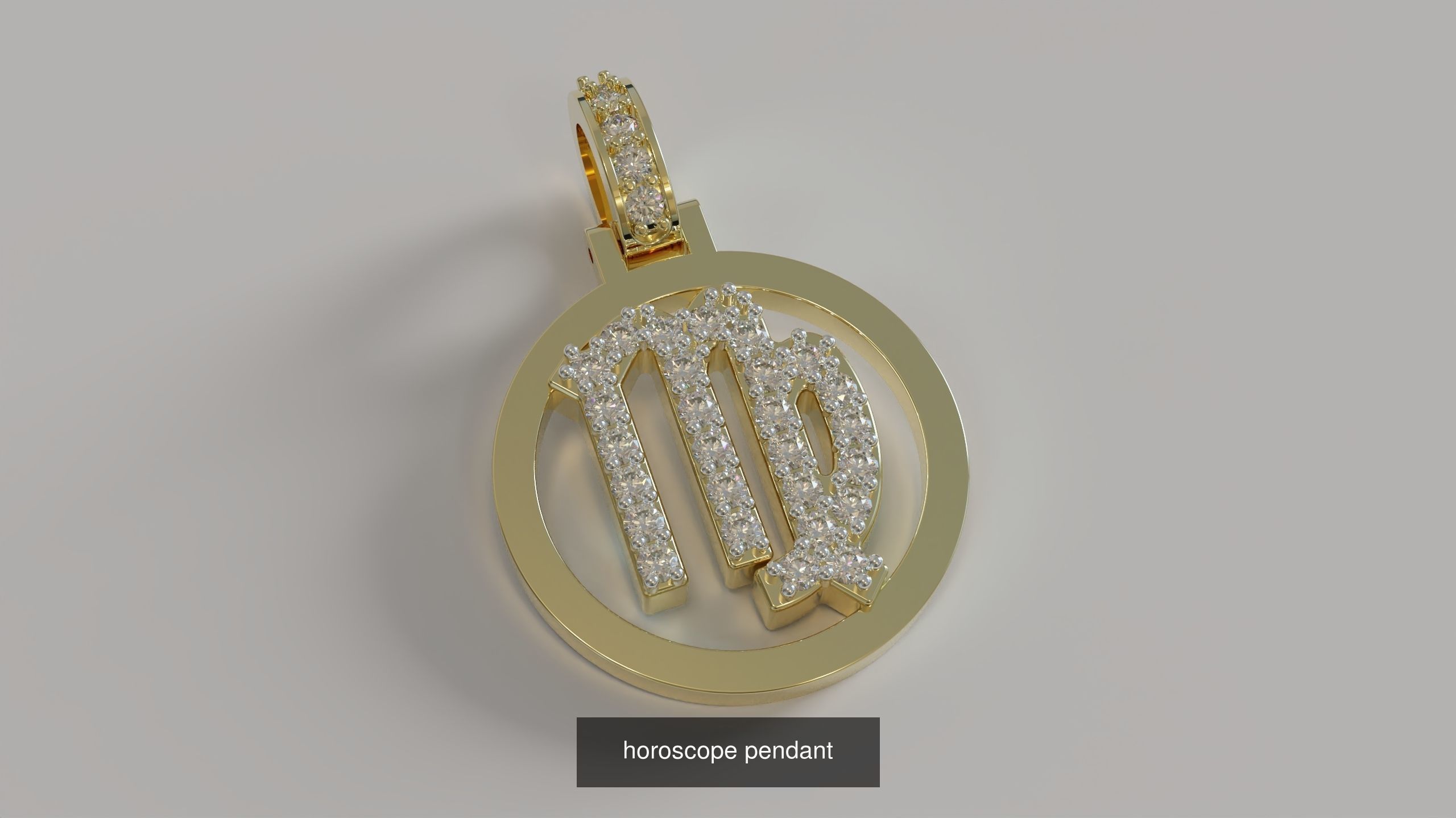 horoscope pendants 3D Model Collection_10