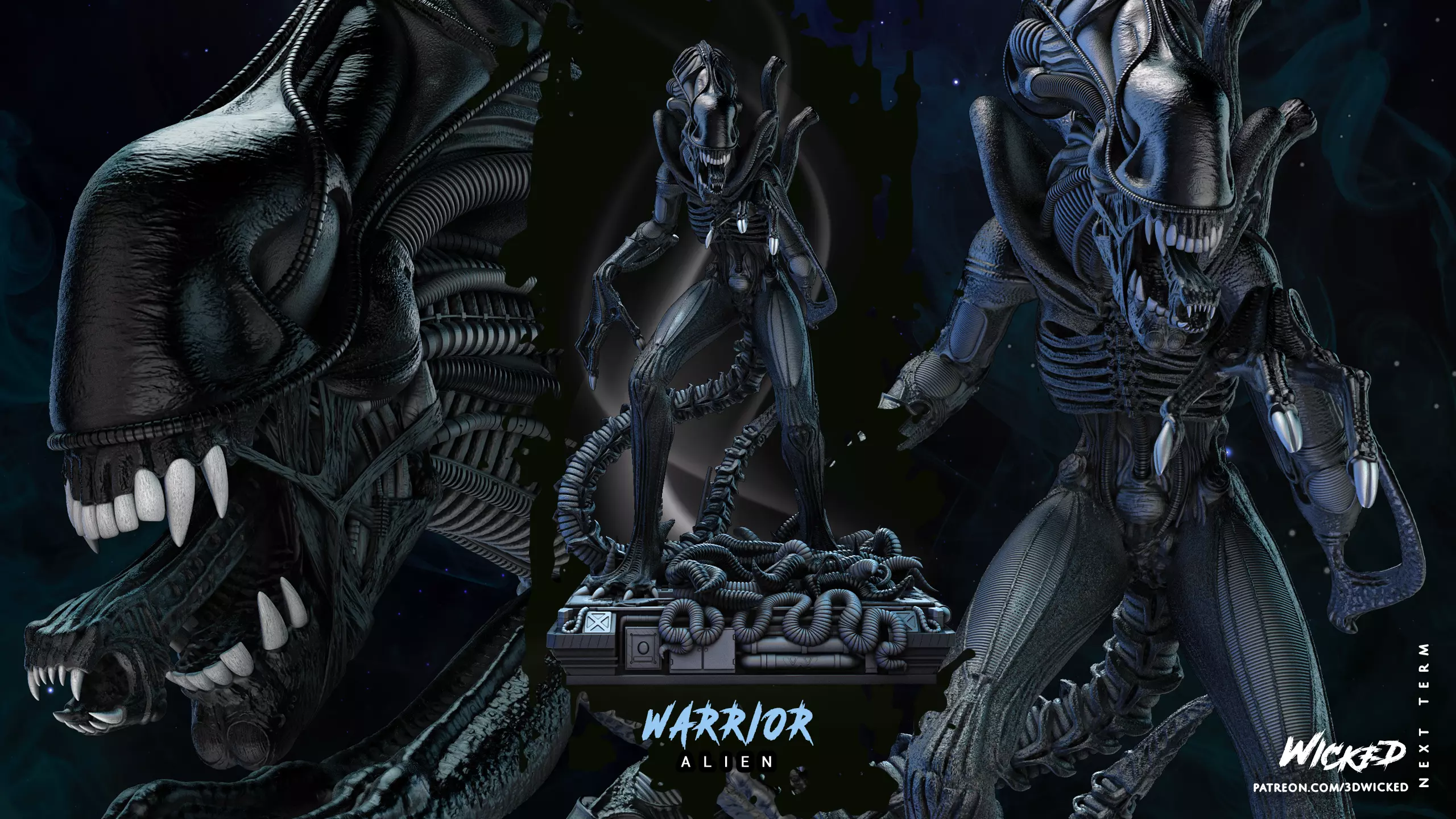 Alien Warrior Sculpture Tested for 3d printing 3D print model