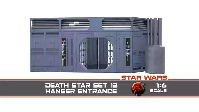 Set 1b - Death Star Small Hangar Entrance 1-6 scale Hottoys 3D print model