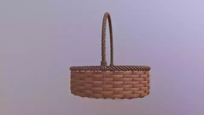 Wicker basket 3D model