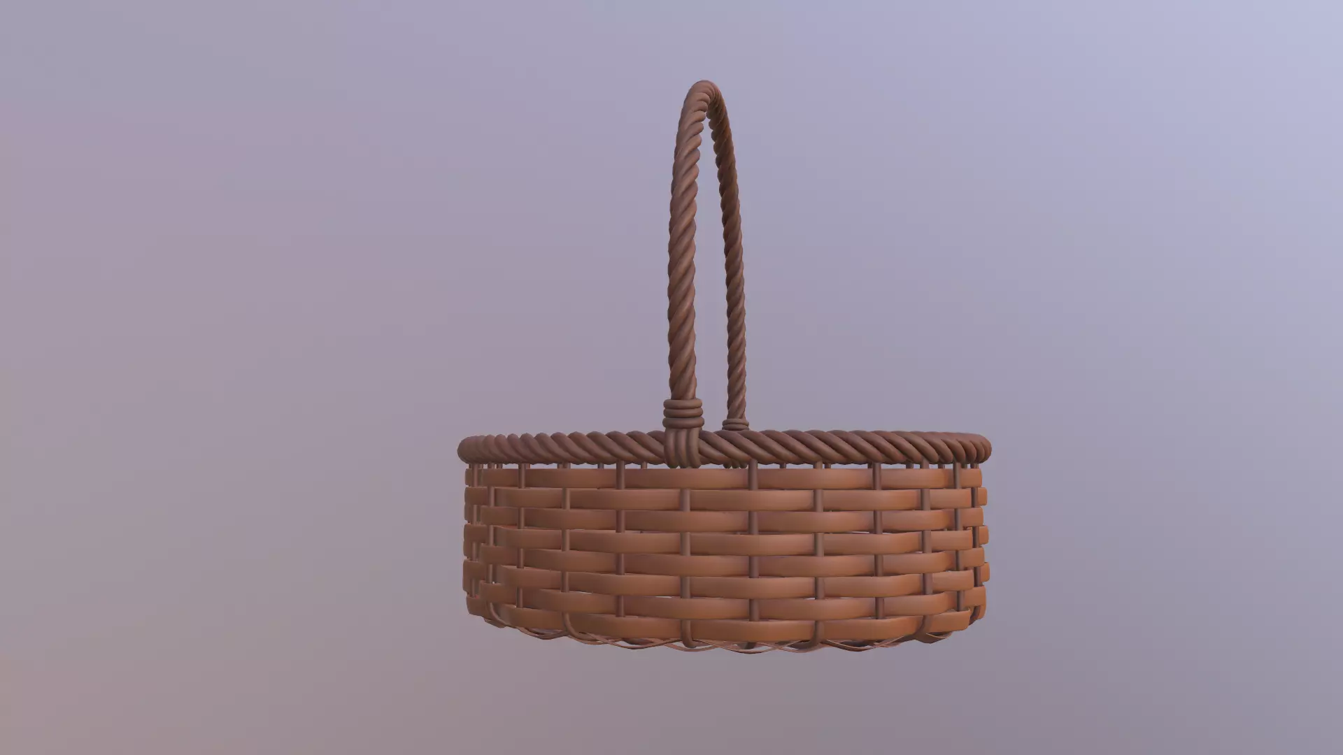 Wicker basket 3D model 3D model_0