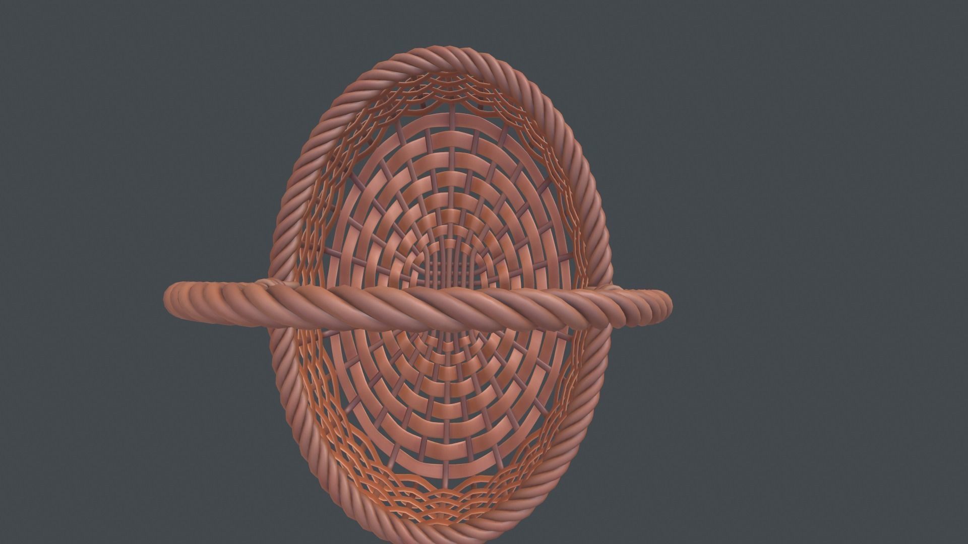 Wicker basket 3D model 3D model_8