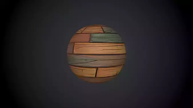 Stylized Wood Plank Material PBR Texture Texture