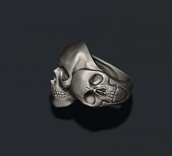 Three skull ring 3D print model