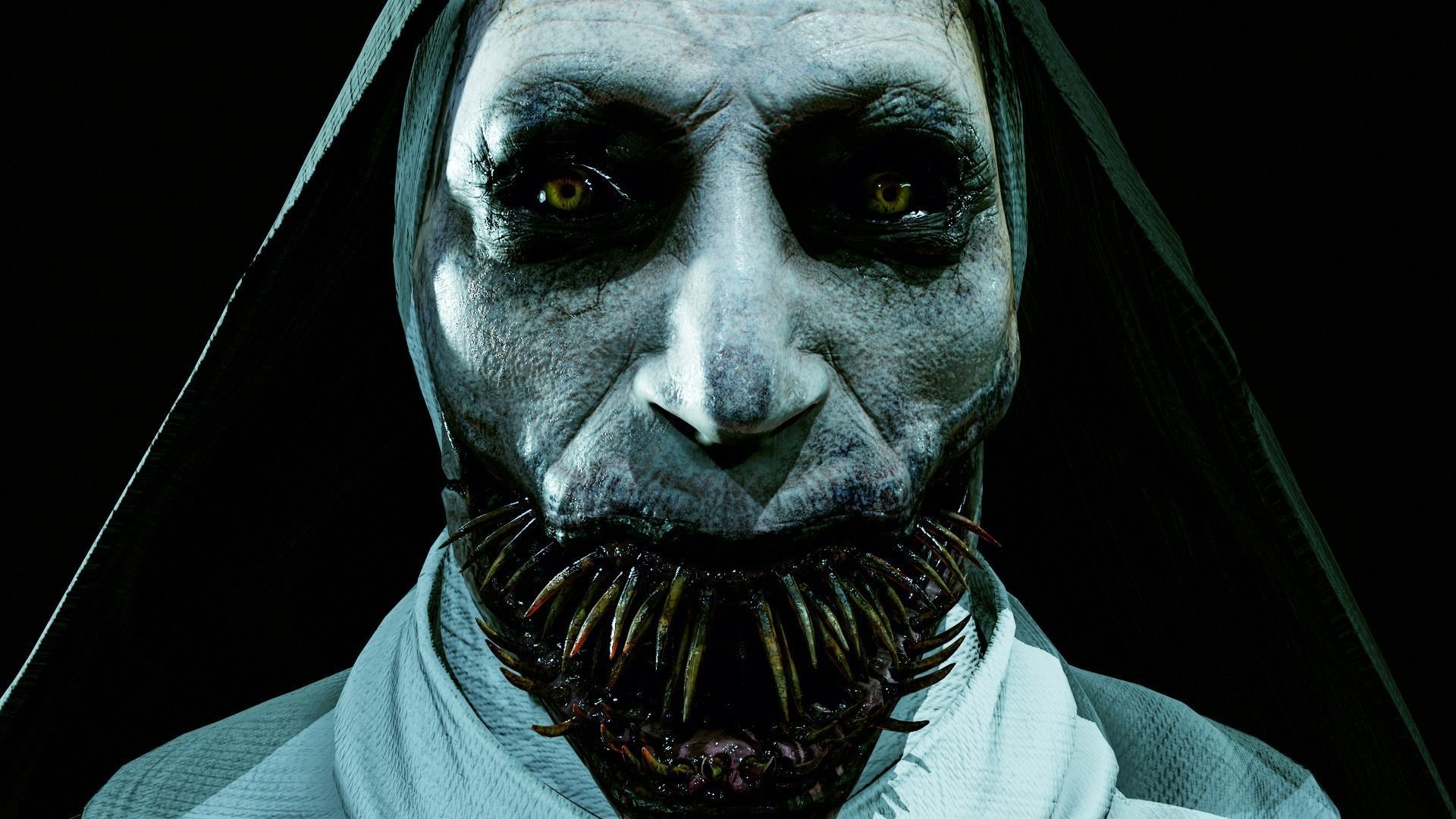 Demonic NUN Low-poly 3D model_4