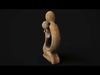 Statuette of a kissing couple 3D model_1
