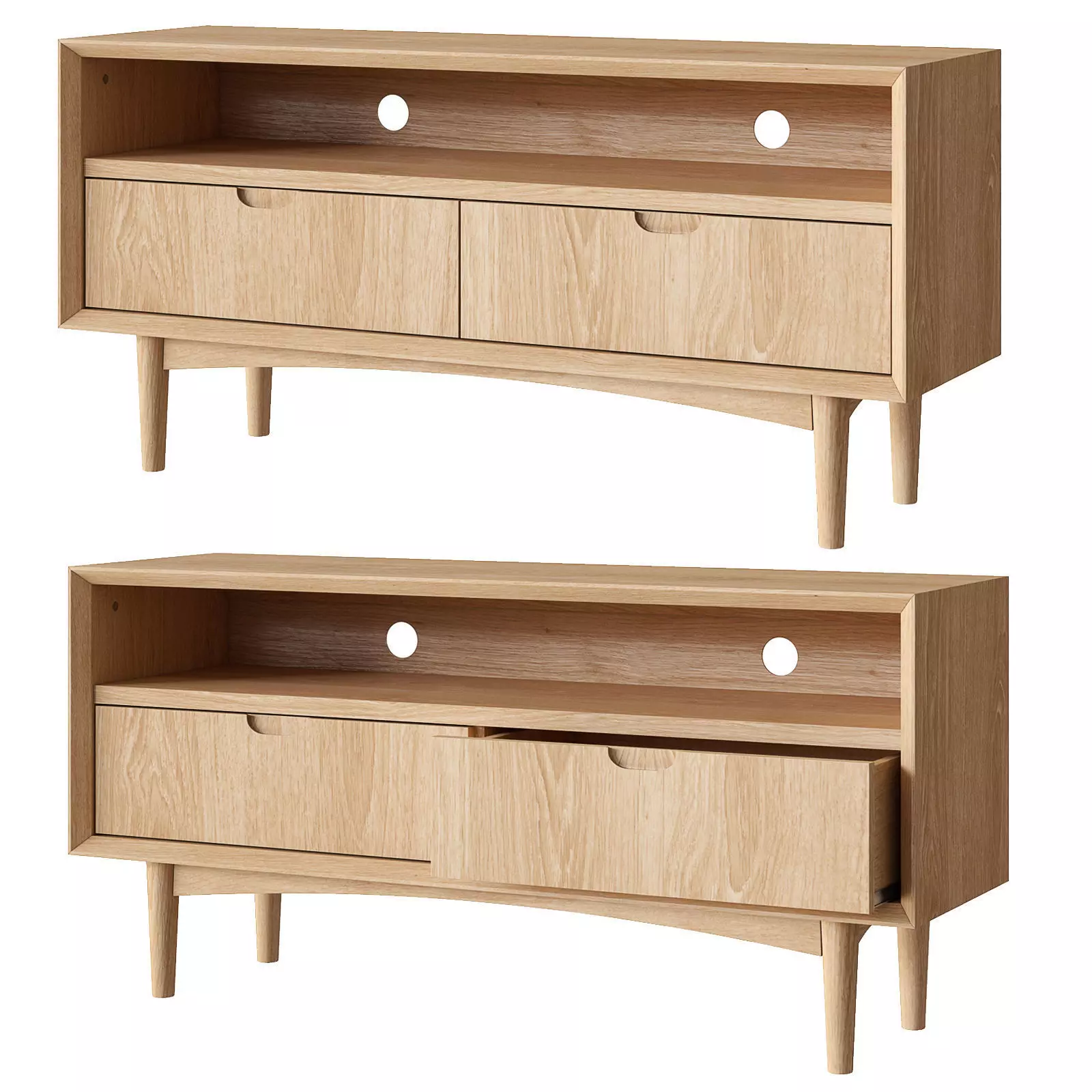 RJ Living Mia entertainment unit oak 3D model