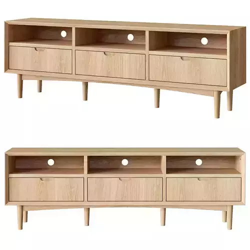 RJ Living Mia entertainment unit large oak