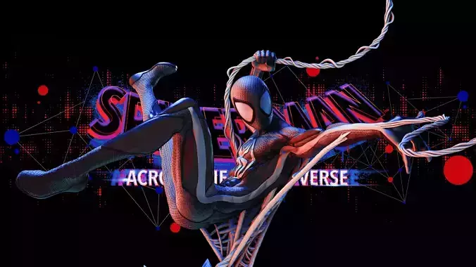 Wicked Marvel Miles Morales Sculpture Tested for 3D printing 3D print model