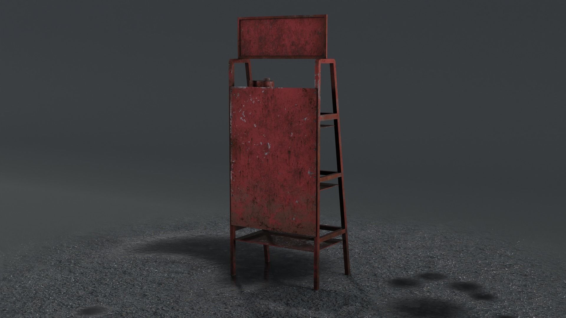 3 Realistic Motor Oil Display Racks with Oil Cans 3D Model Collection_21