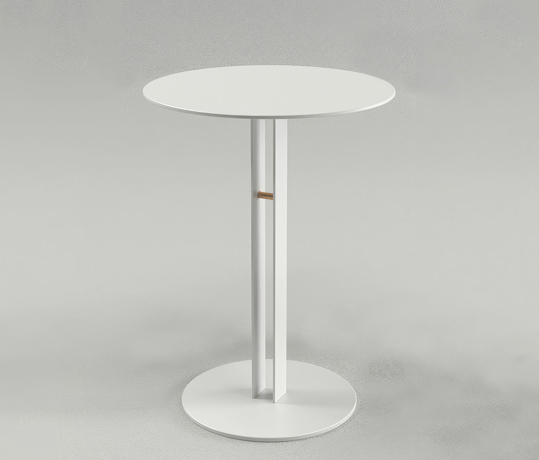 Portman Side Table in Steel with Brass by Master for Lemon 3D model_2