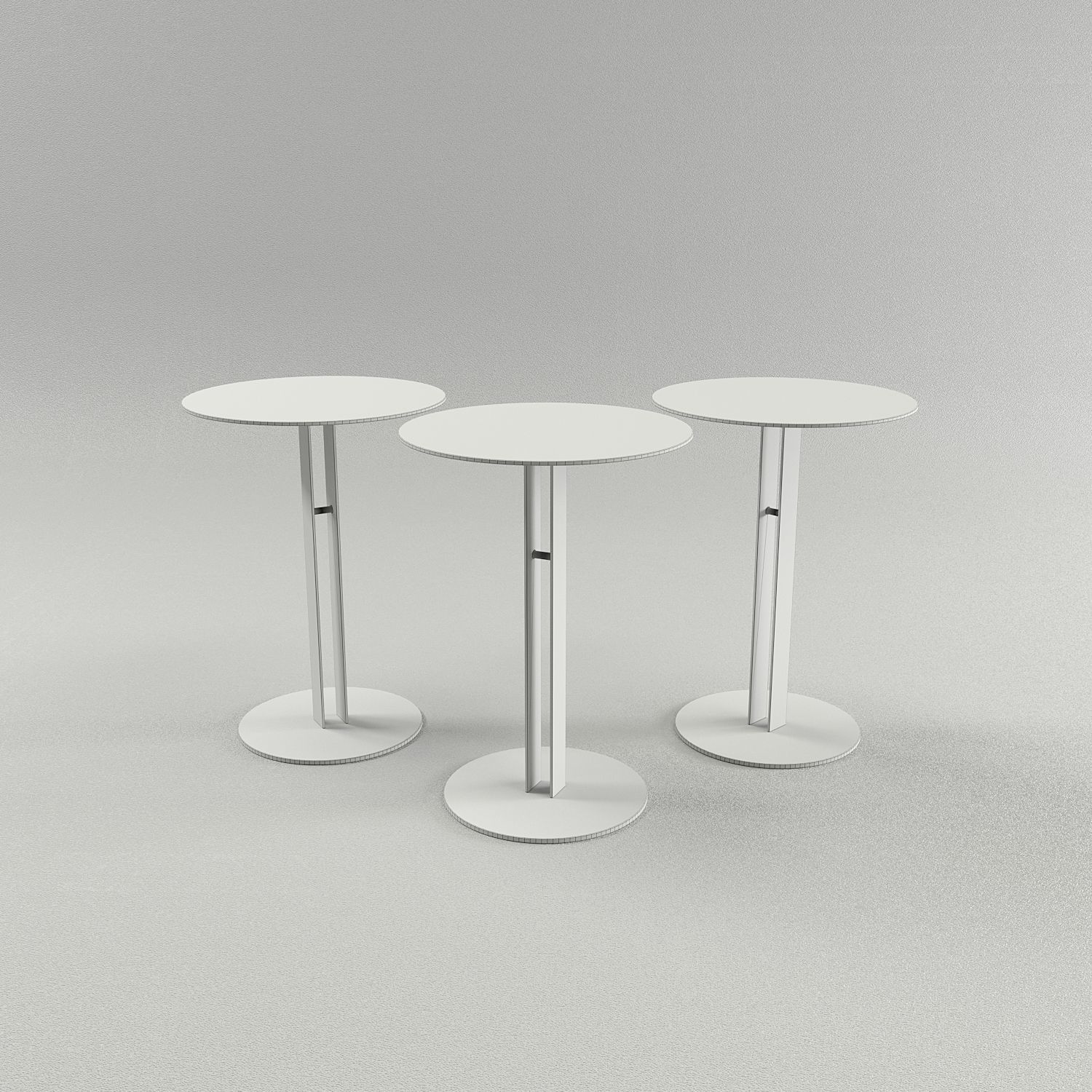 Portman Side Table in Steel with Brass by Master for Lemon 3D model_4