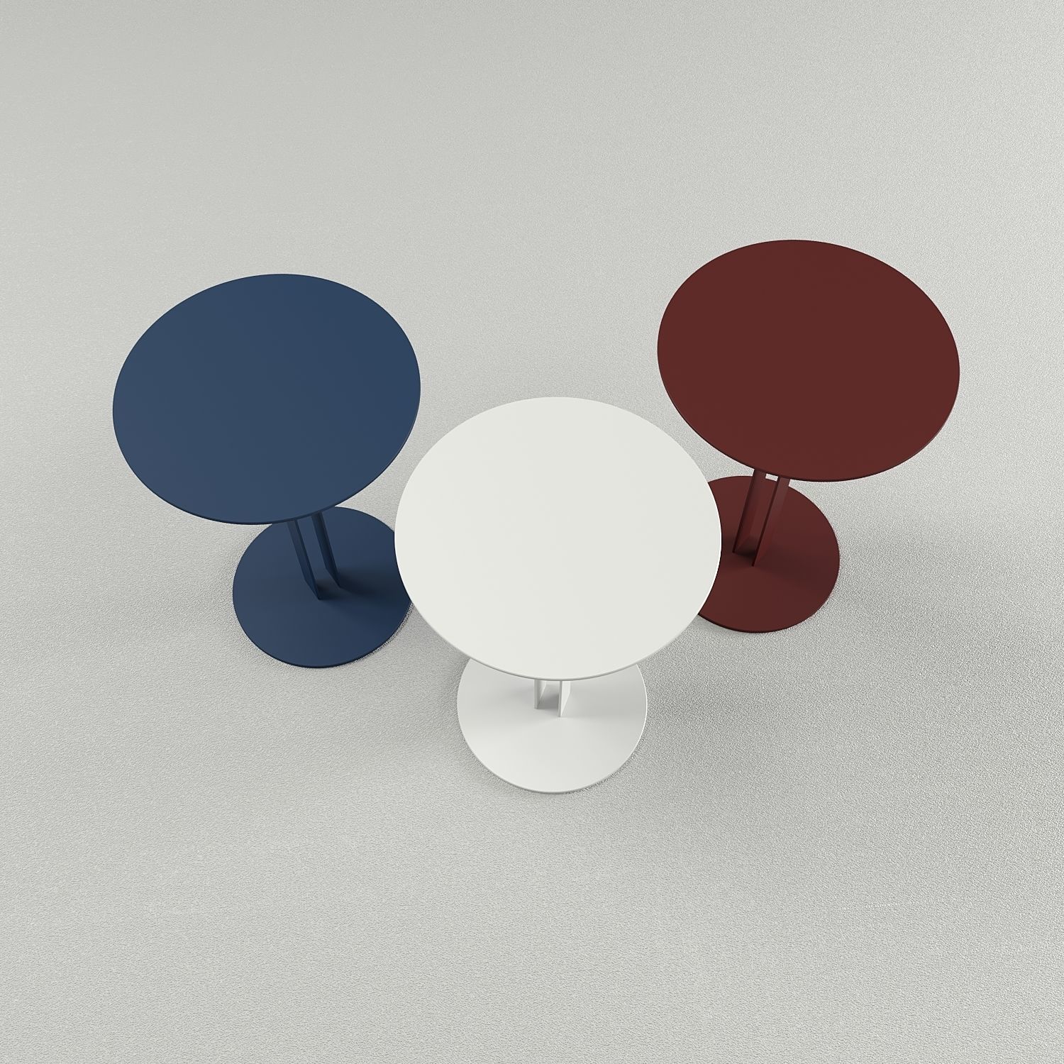 Portman Side Table in Steel with Brass by Master for Lemon 3D model_1