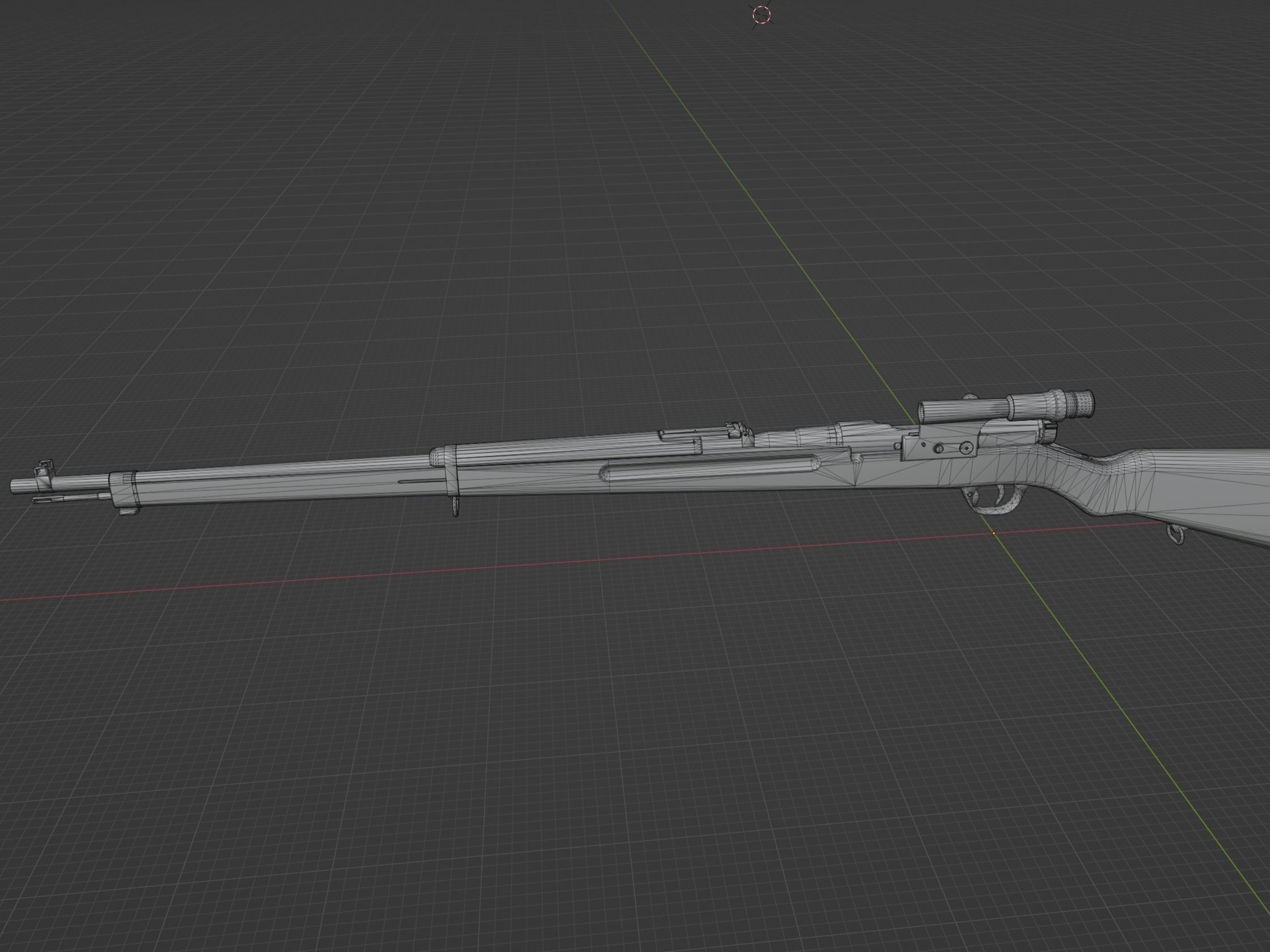 Arisaka Type 38 Low-poly 3D model_1