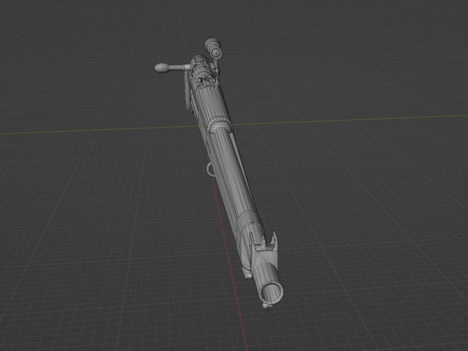 Arisaka Type 38 Low-poly 3D model_7