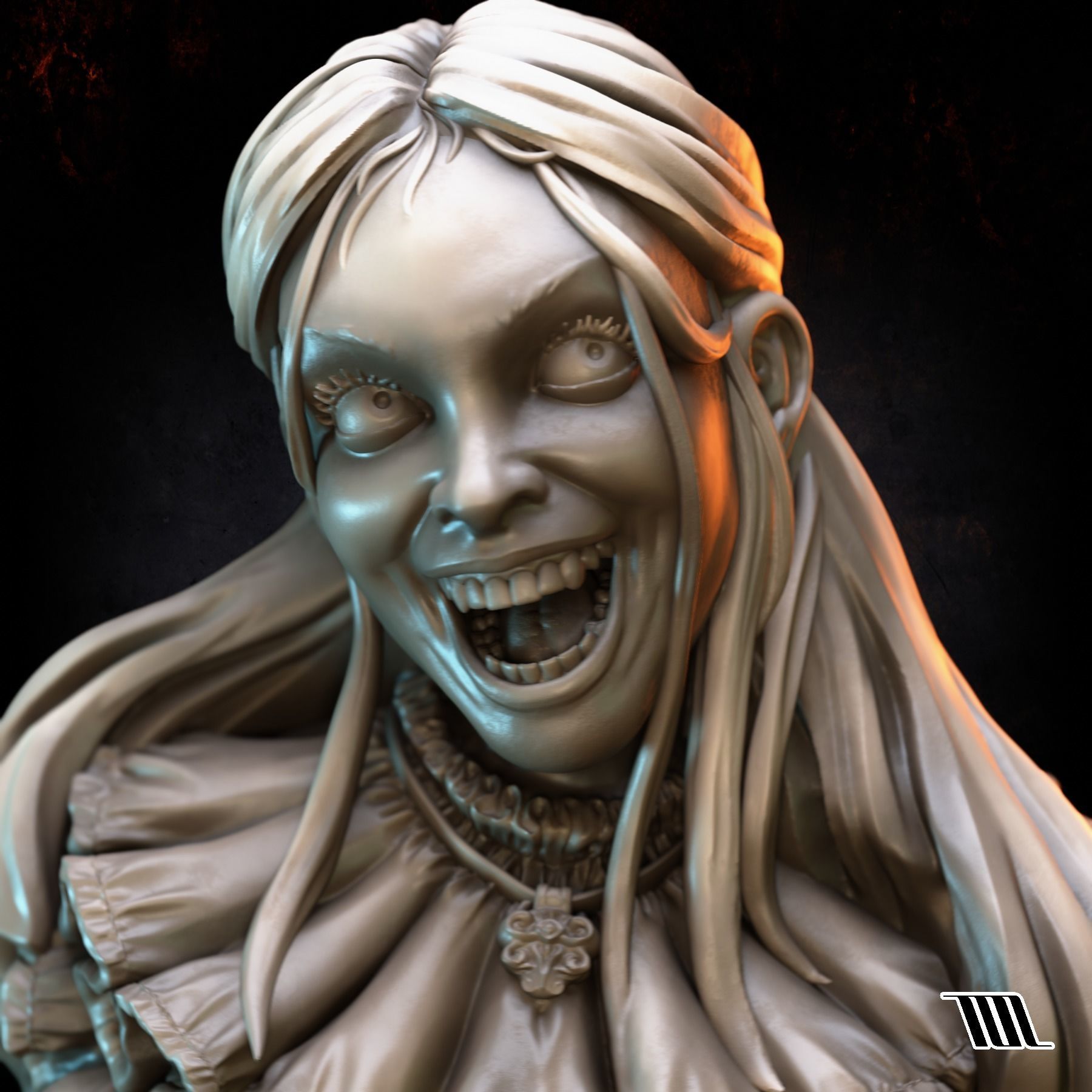 Girl Haunted 3D print model_2