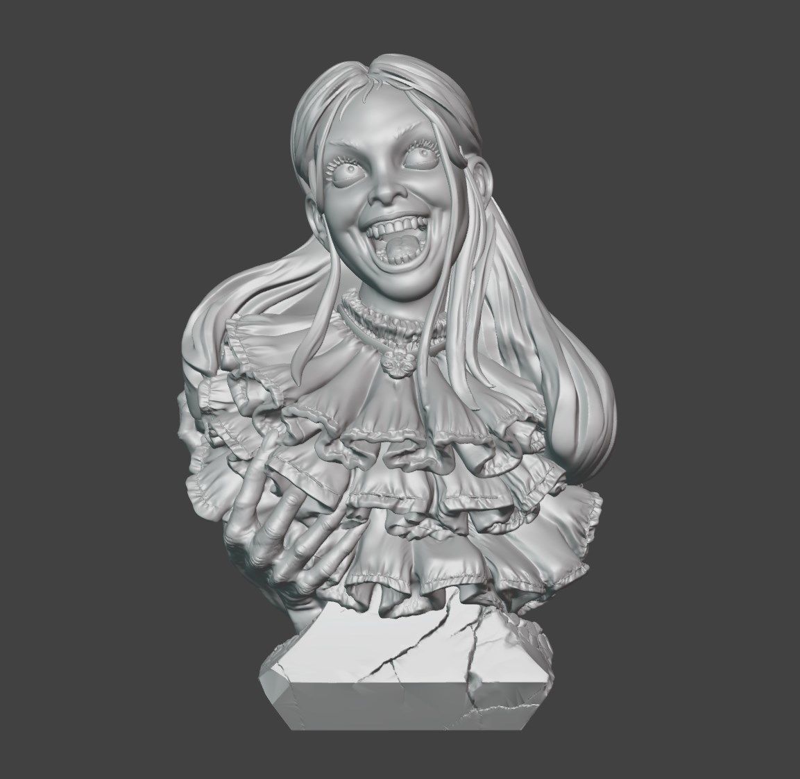 Girl Haunted 3D print model_3