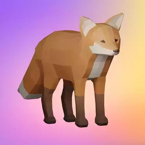 Low poly fox