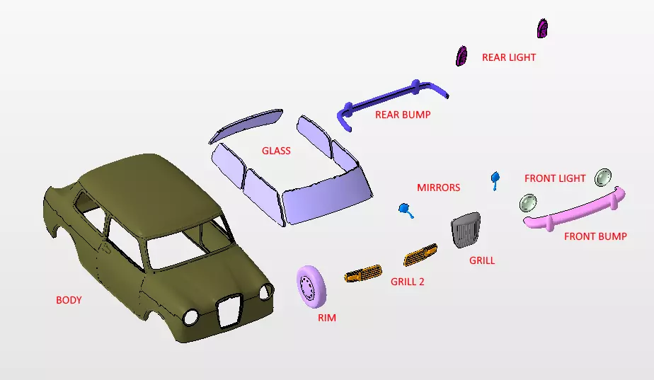 1960 S BRITISH CAR 3D print model