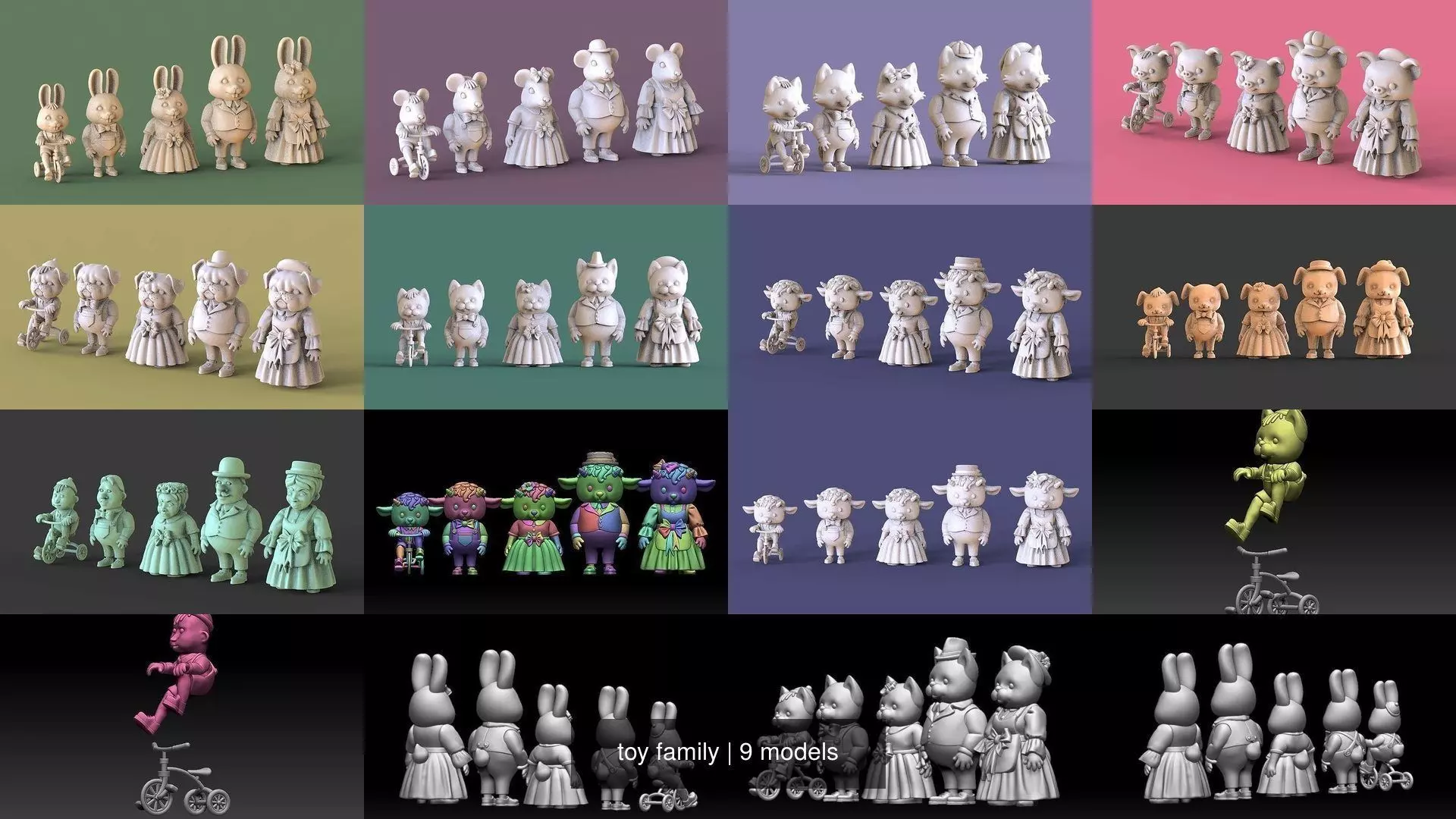 toy family 3D Model Collection_0