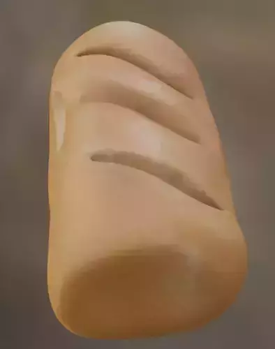 Cartoonish French Bread Baguette 3D model