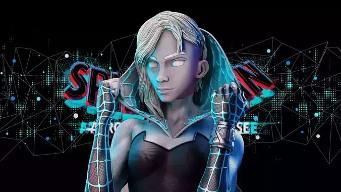 Wicked Marvel Spider Gwen Bust Tested for 3D printing