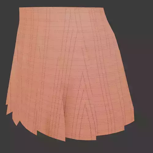 Skirt with pleats of multiple qualities