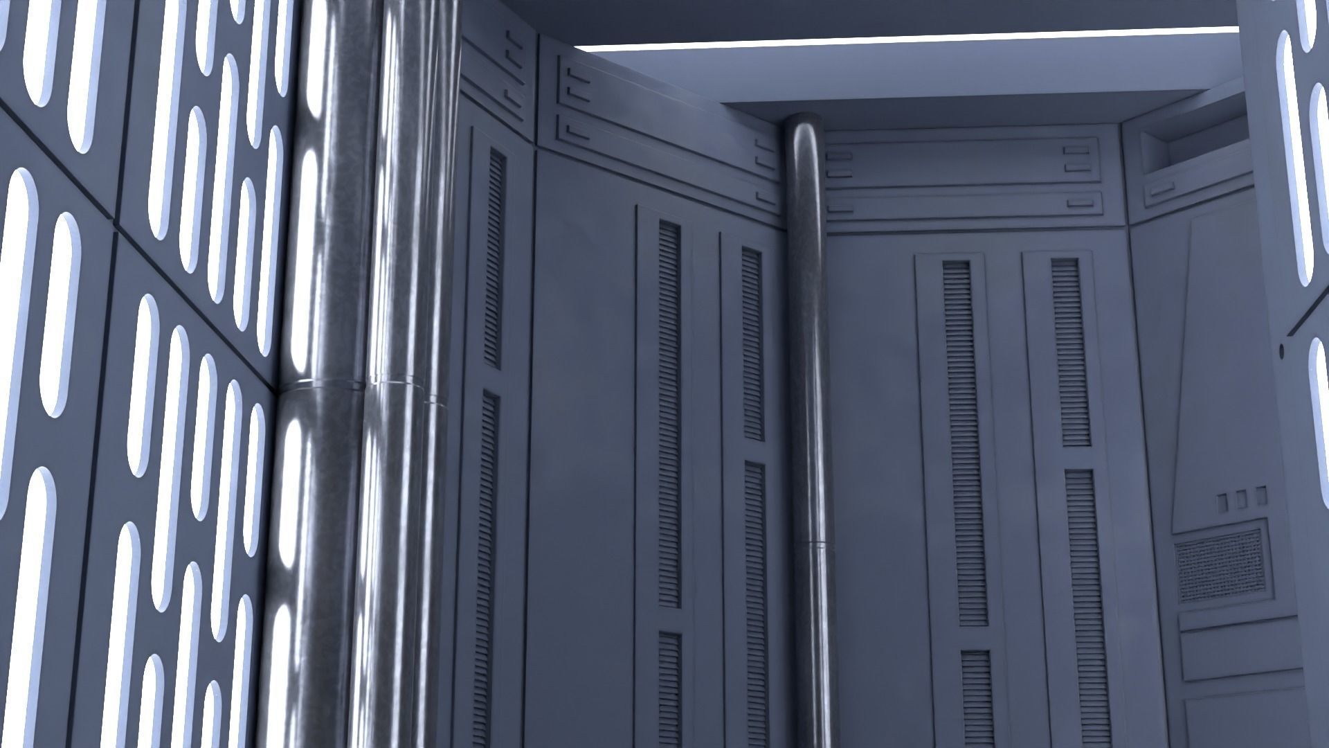 Set 1b - Death Star Small Hangar Entrance 1-12 scale blackseries 3D print model_2