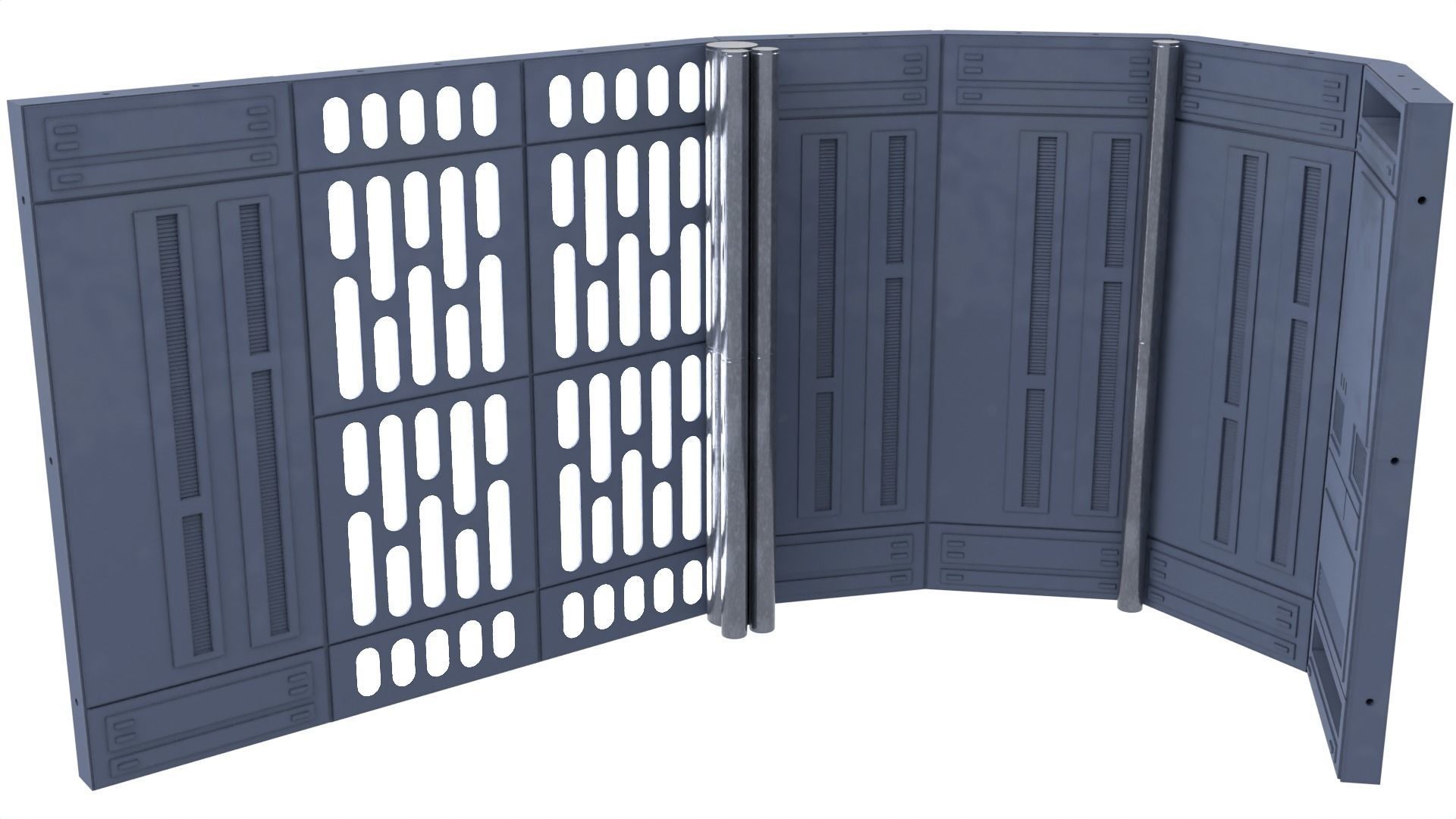 Set 1b - Death Star Small Hangar Entrance 1-12 scale blackseries 3D print model_26