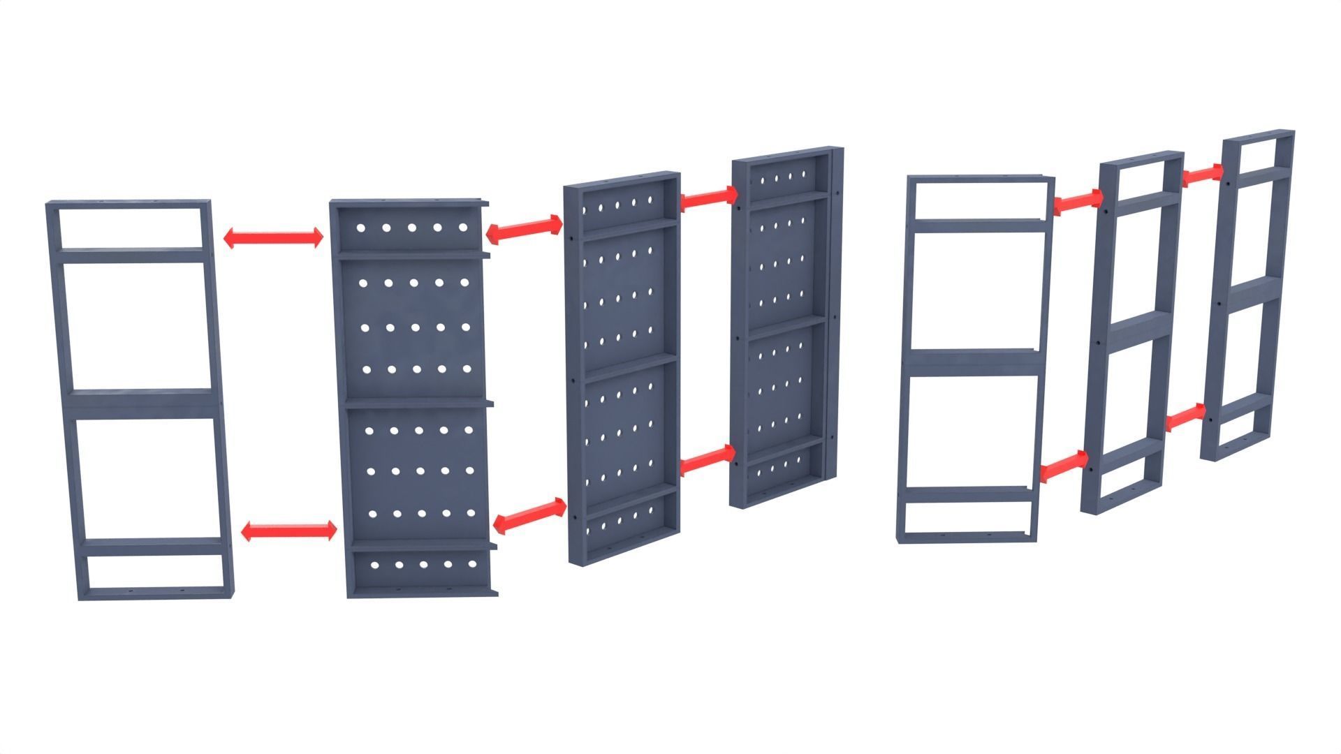 Set 1b - Death Star Small Hangar Entrance 1-12 scale blackseries 3D print model_29