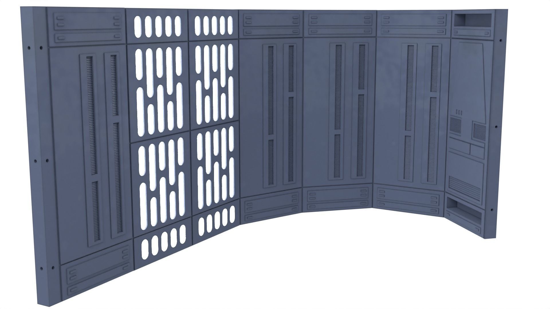 Set 1b - Death Star Small Hangar Entrance 1-12 scale blackseries 3D print model_23