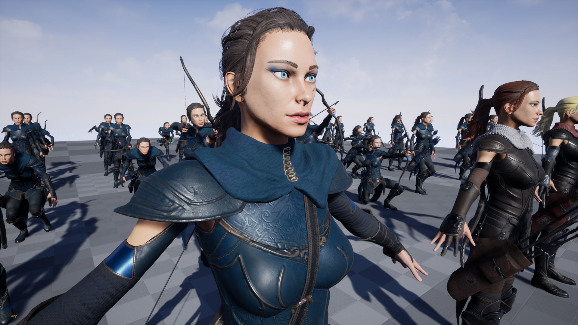 Female Archer Low-poly 3D model_15