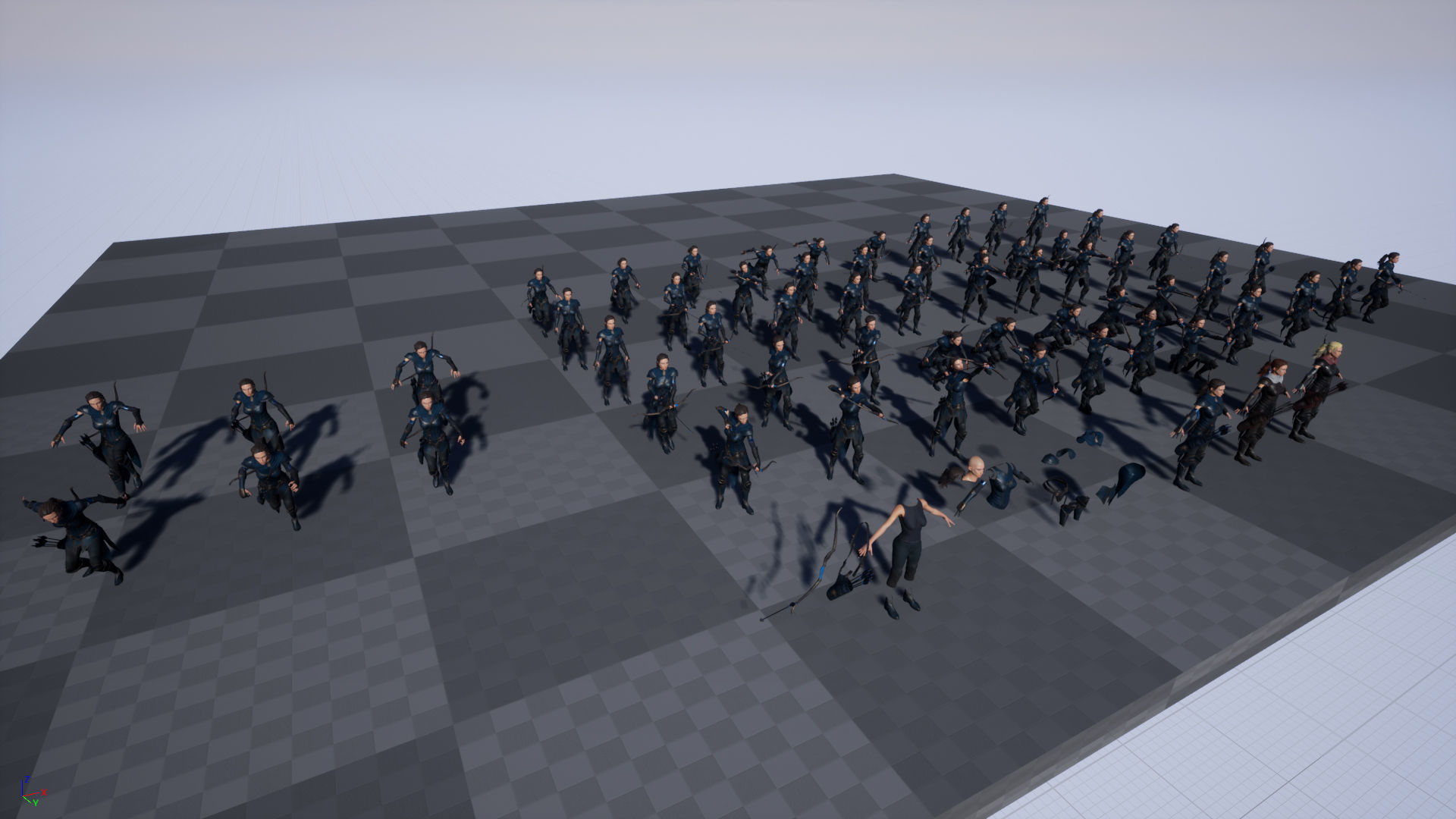 Female Archer Low-poly 3D model_18