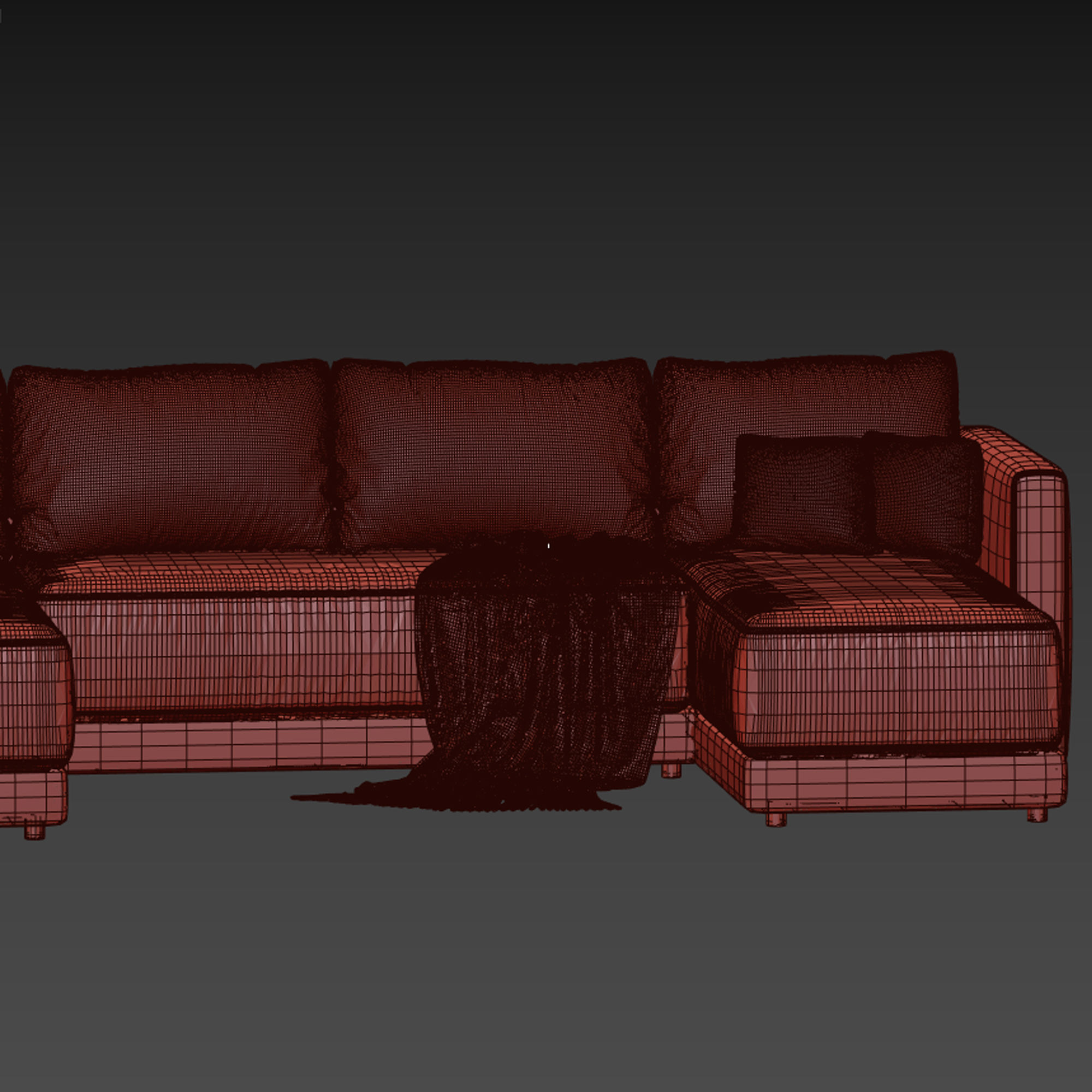 Gather Deep Bench Sectional Sofa 3D model_14