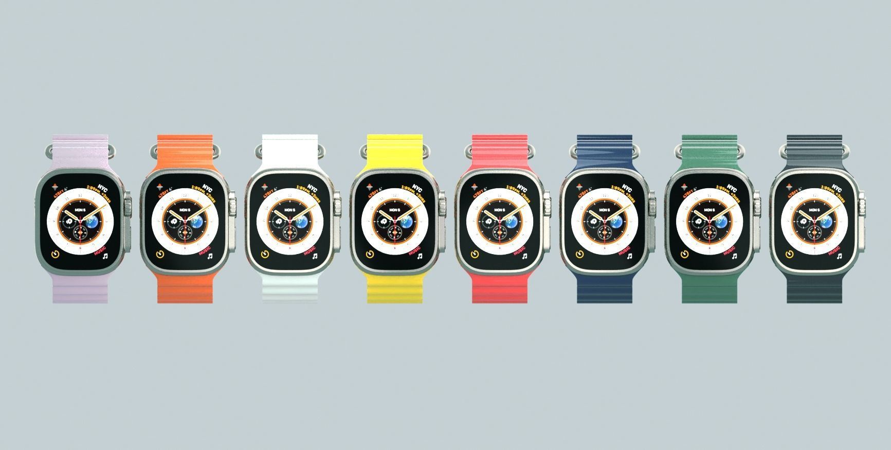 Apple watch ultra 3D model_6