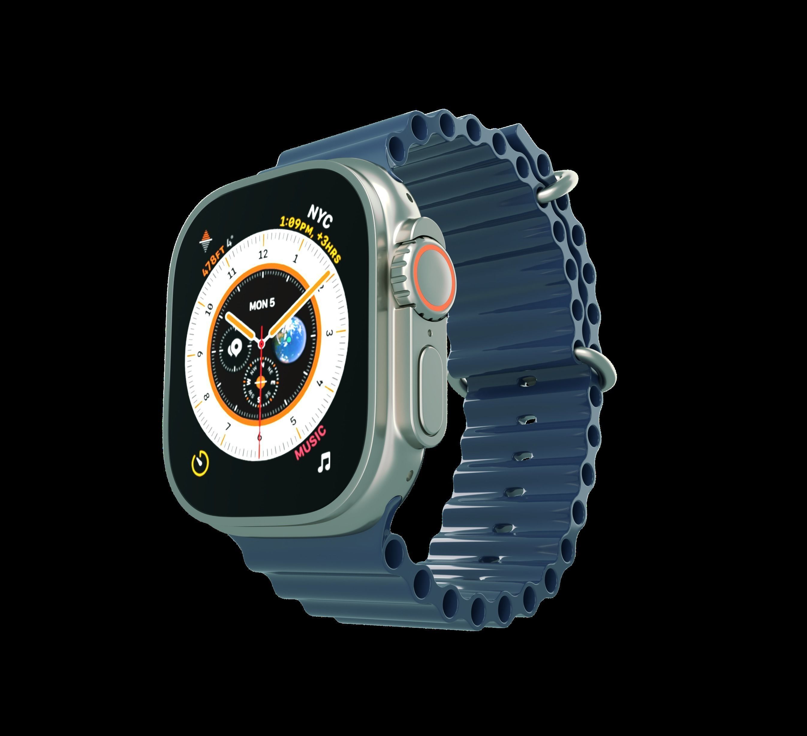 Apple watch ultra 3D model_10