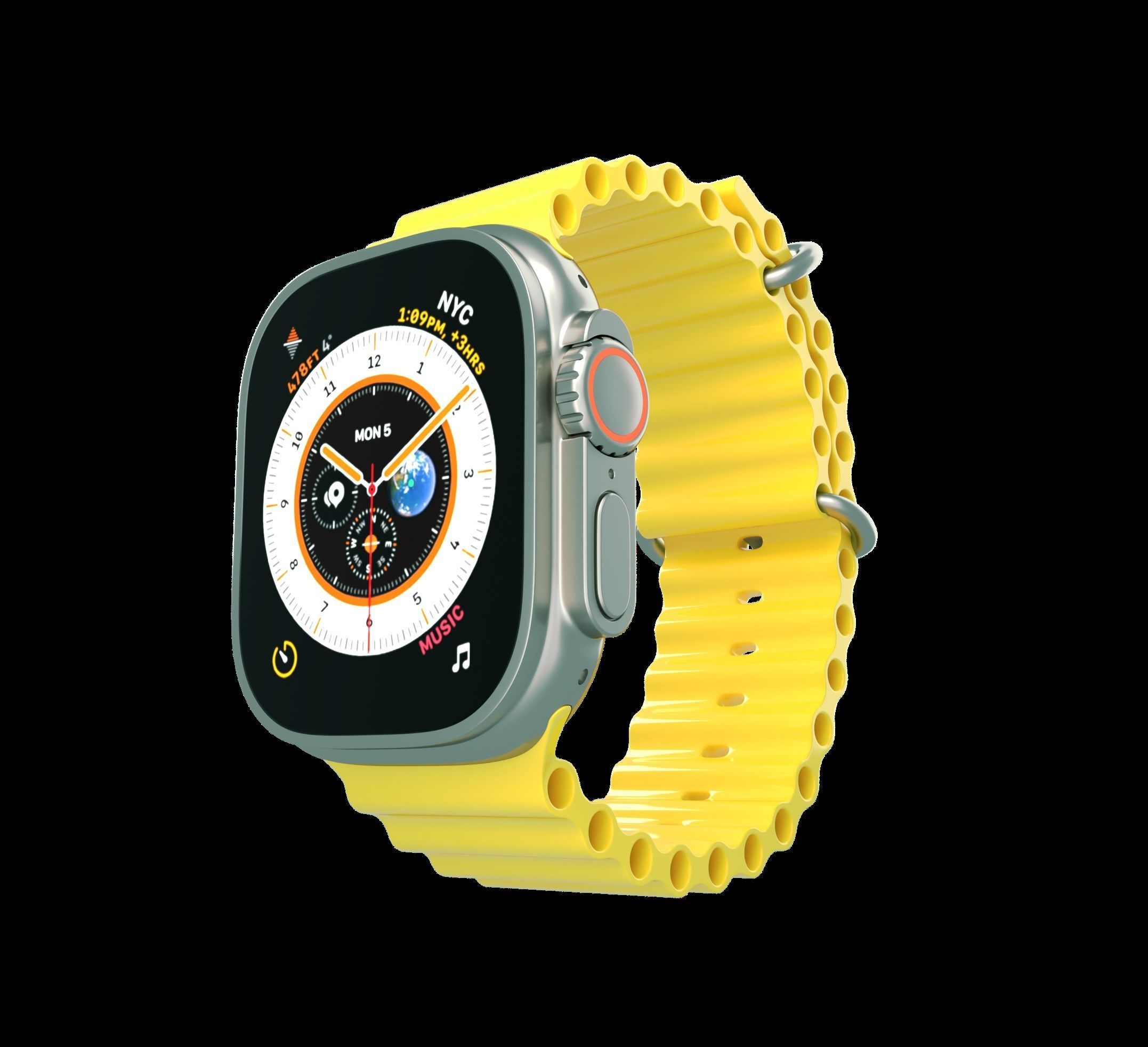 Apple watch ultra 3D model_13