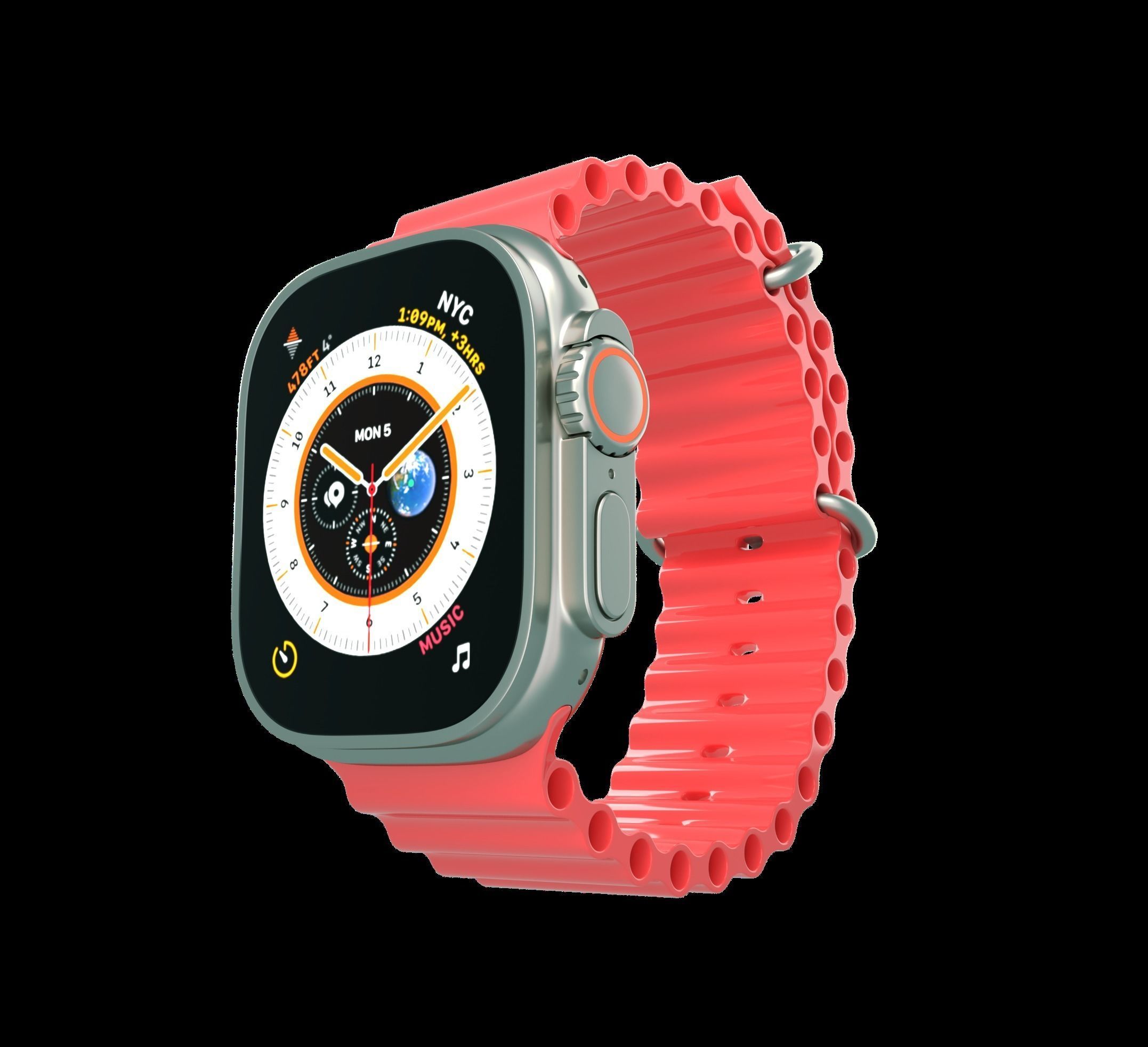 Apple watch ultra 3D model_8