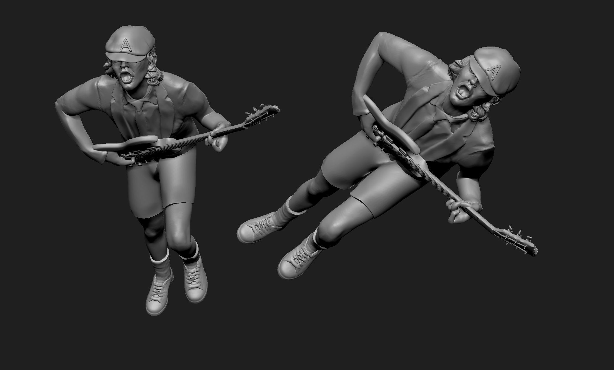 Angus Young 3D model 3D printable | CGTrader