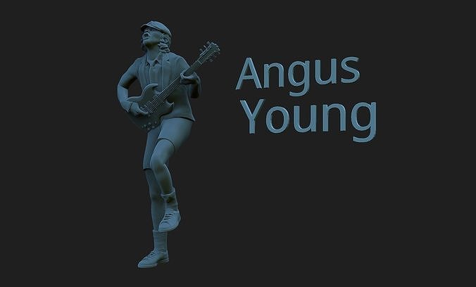 Angus Young 3D model 3D printable | CGTrader