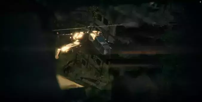 Generic Futuristic Attack Helicopter 3D Model 3D model