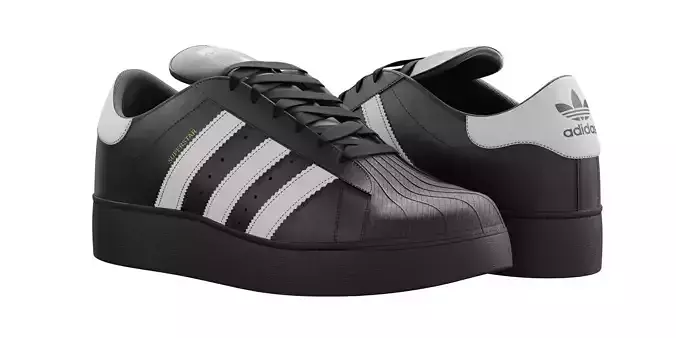 Adidas Superstar Black 3D Model