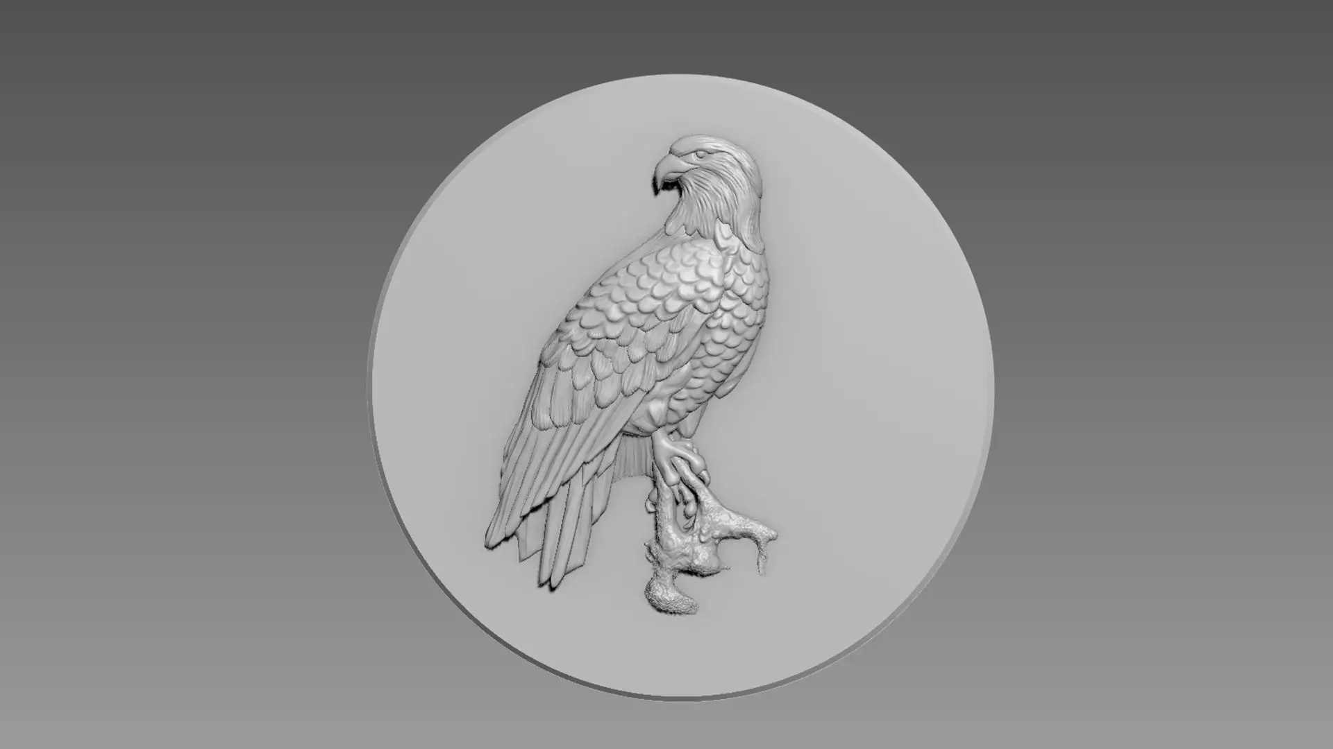 Eagle Bas-relief 3D model
