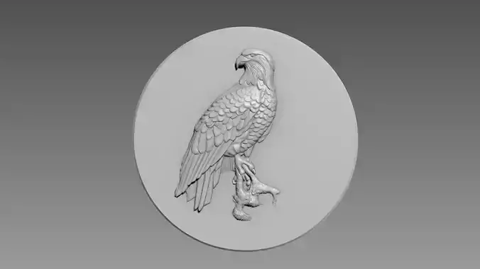 Eagle Bas-relief 3D model