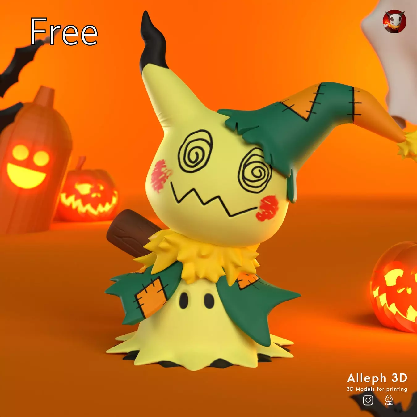 FREE POKEMON MIMIKYU HALLOWEEN 2023 Free 3D print model_0