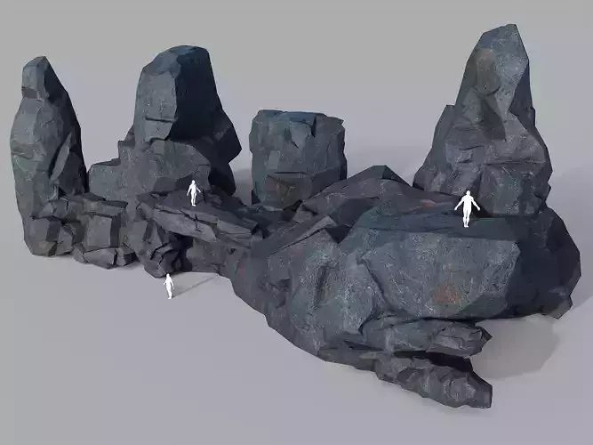 Mountain cliff Rocks - 3D Models PBR Pack 07