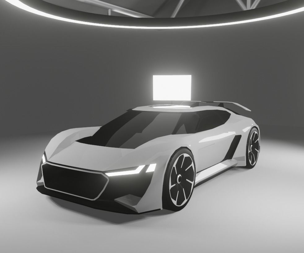 Audi PB18 E-tron  Low-poly 3D model_5